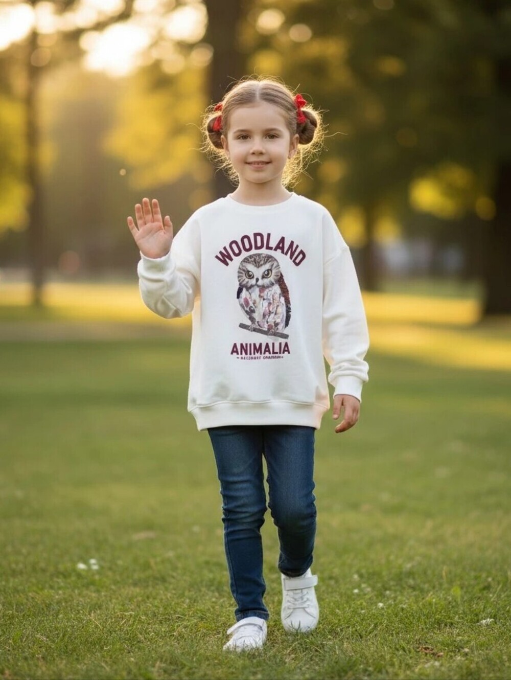H&M Kulzuki Animal Kingdom Owl Crewneck for Girl